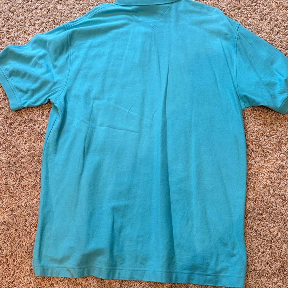 Tommy Hilfiger Men's Aqua Polo Shirt - Picture 3 of 3